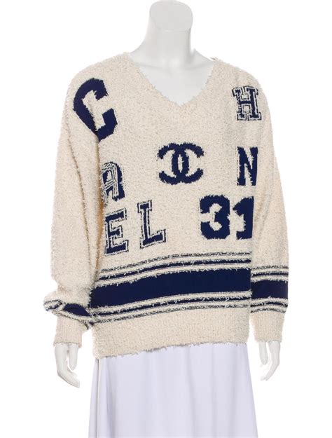 chanel inspired logo sweater|Chanel cropped sweater.